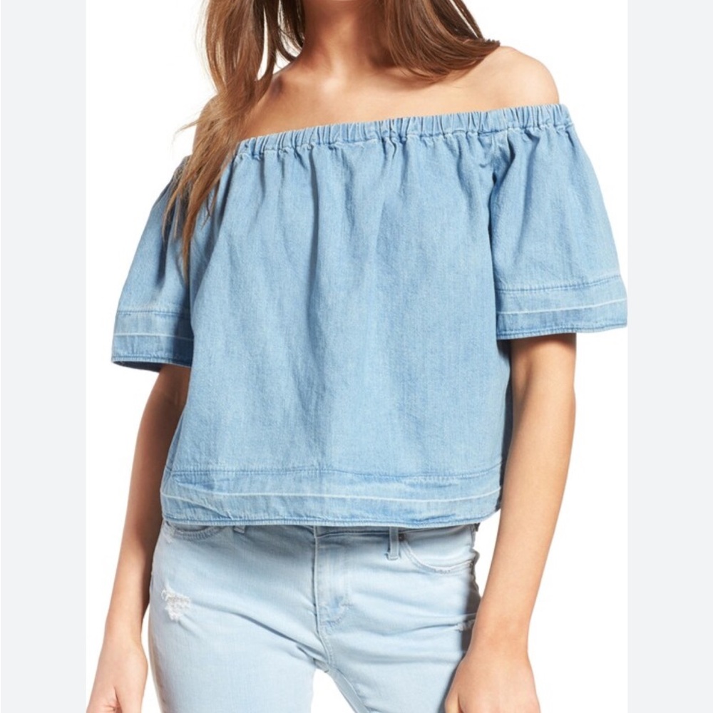 AG Adriano Goldschmied denim top - can be worn off the shoulder